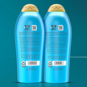 OGX bottles on a bathroom shelf showing everyday routine convenience