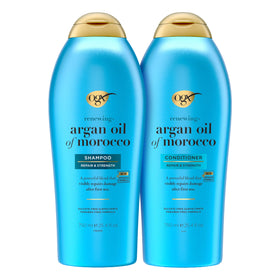 OGX front packaging showing bottles and benefits for repair