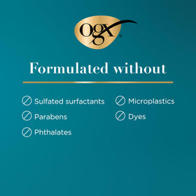 OGX shampoo lather on wet hair showing effective cleansing benefit