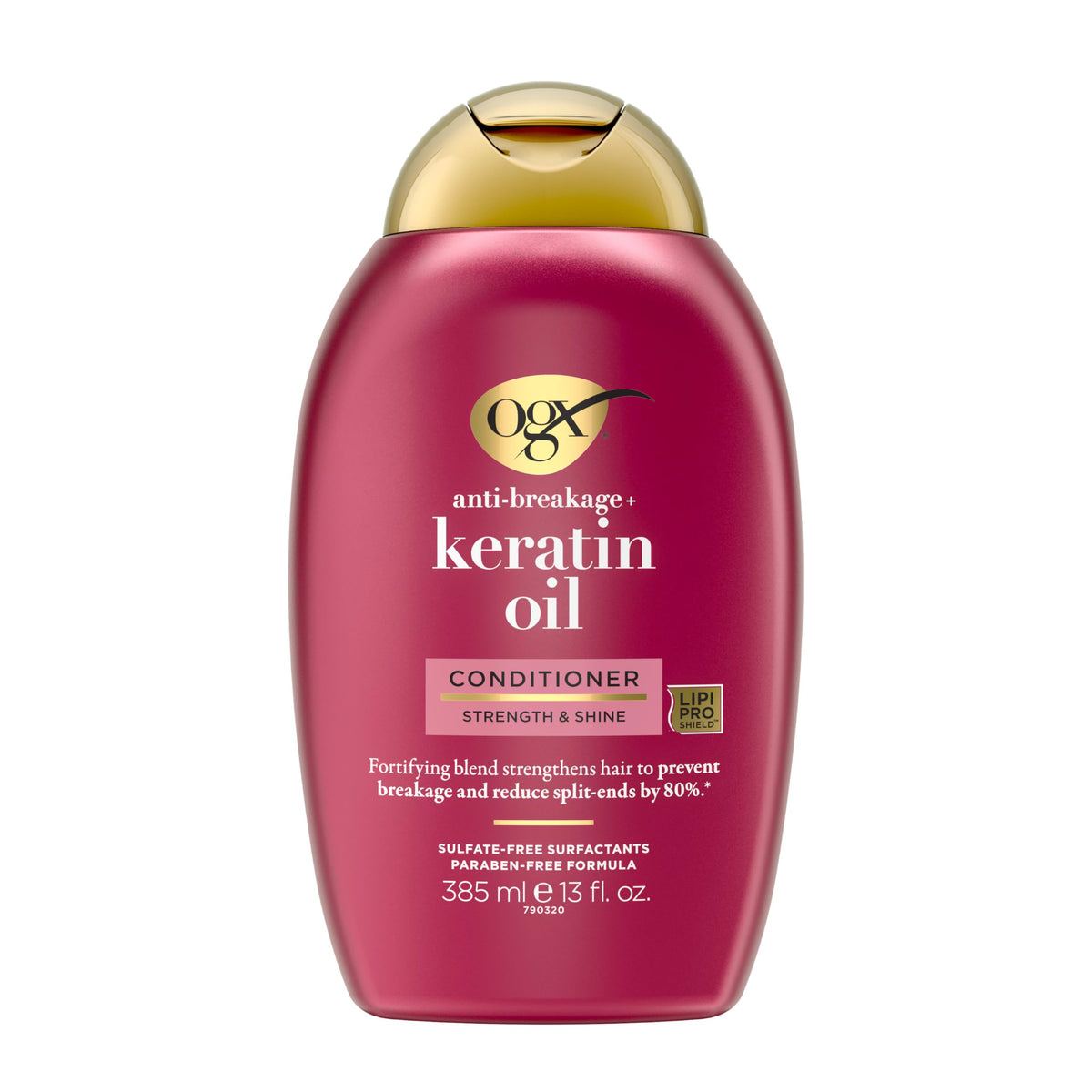 OGX back label with ingredient and direction text highlighting product transparency and usage