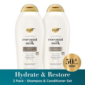 OGX back label close-up showing ingredients and sulfate-free formulation benefit