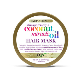 OGX jar front packaging showing product benefits and clean design
