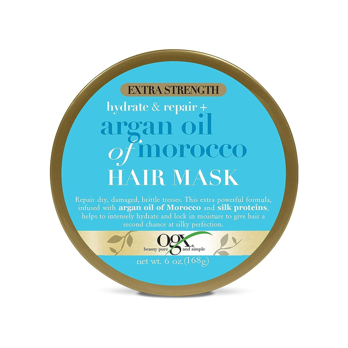 OGX front packaging showing mask and benefits