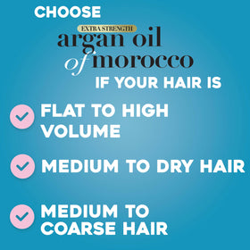 OGX cold-pressed argan oil ingredient bottle emphasizing nourishment