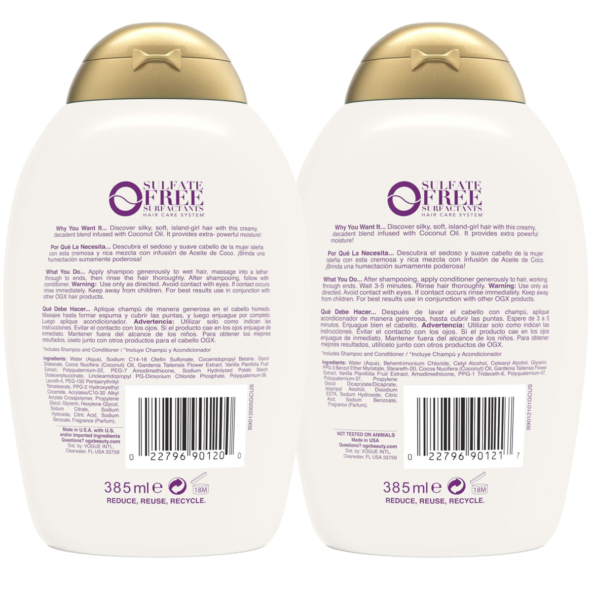 OGX lifestyle bathroom shelf display conveying salon-quality ritual benefit
