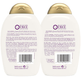 OGX lifestyle bathroom shelf display conveying salon-quality ritual benefit