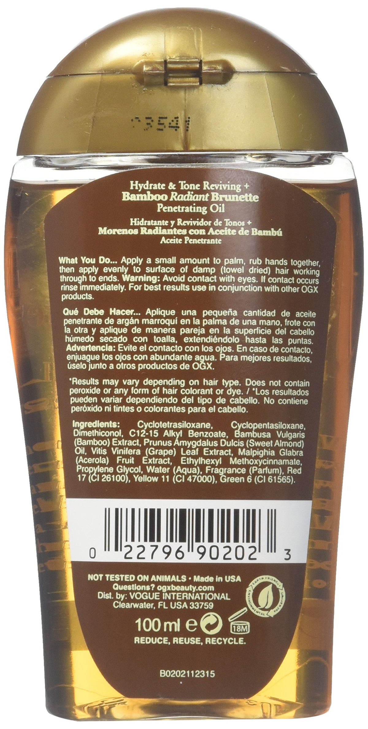 OGX penetrating oil texture droplet close-up showing lightweight absorption benefit