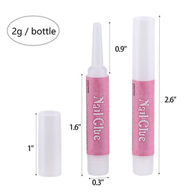 Ohlove applying glue to press-on nail demonstrating clean precise adhesion benefit