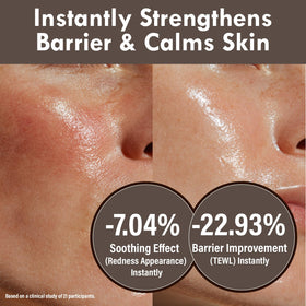 OHMIA lotus seed and rice ingredients highlighting natural calming benefits