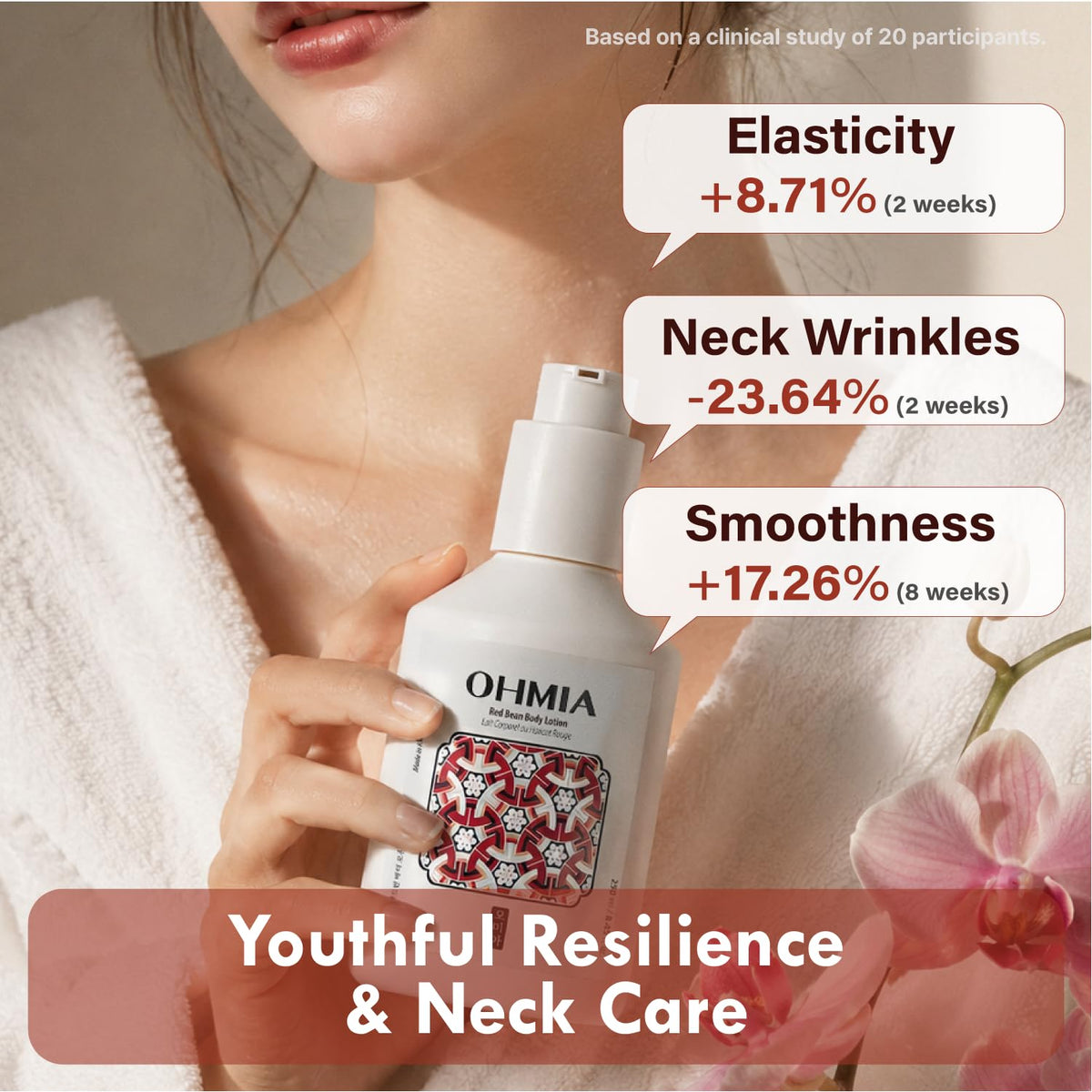 OHMIA used in shower routine to lock in hydration after cleansing