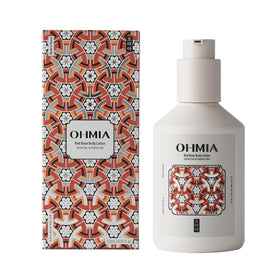 OHMIA lifestyle bathroom shelf with product for daily ritual