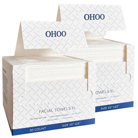 OHOO front packaging showing 100-count XL towels and convenience