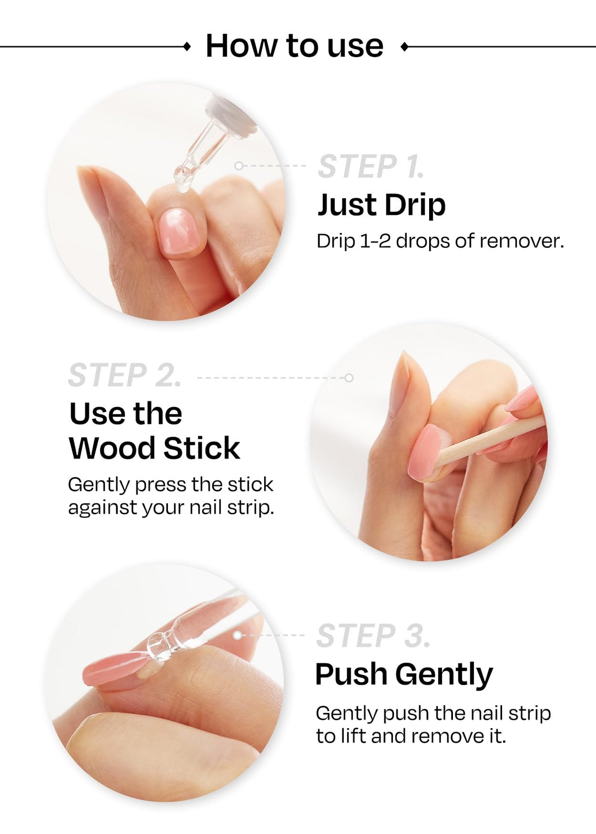 ohora nail file and wooden stick shaping nails precisely