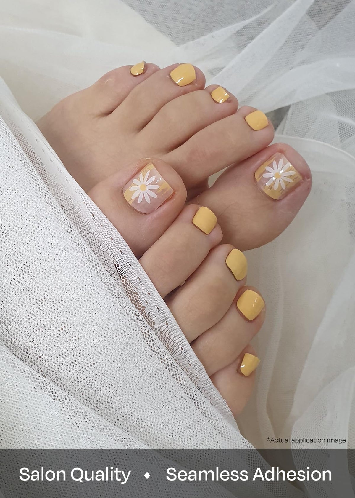 ohora applied on toes demonstrating finished pedicure and long-lasting professional look