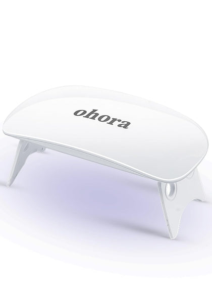 ohora front view of compact LED lamp shows sleek design and portability benefit
