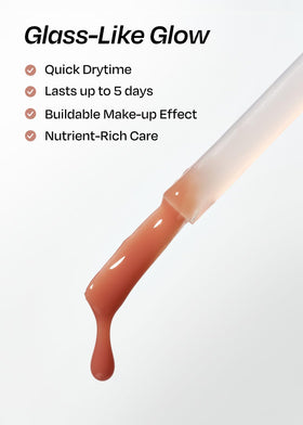ohora chai on short nails displaying natural tint and repaired-looking surface