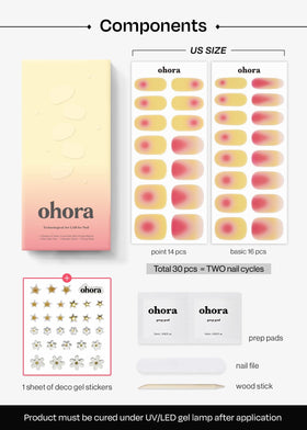 ohora nails under lamp showing ohora cured gloss for durable salon-style shine