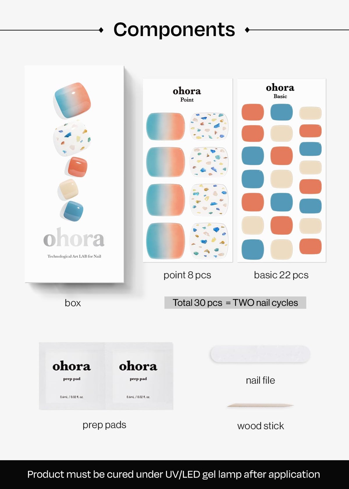 ohora cured toenails in sandals showing salon-quality, long-lasting shine