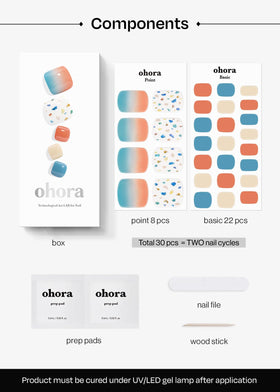 ohora cured toenails in sandals showing salon-quality, long-lasting shine