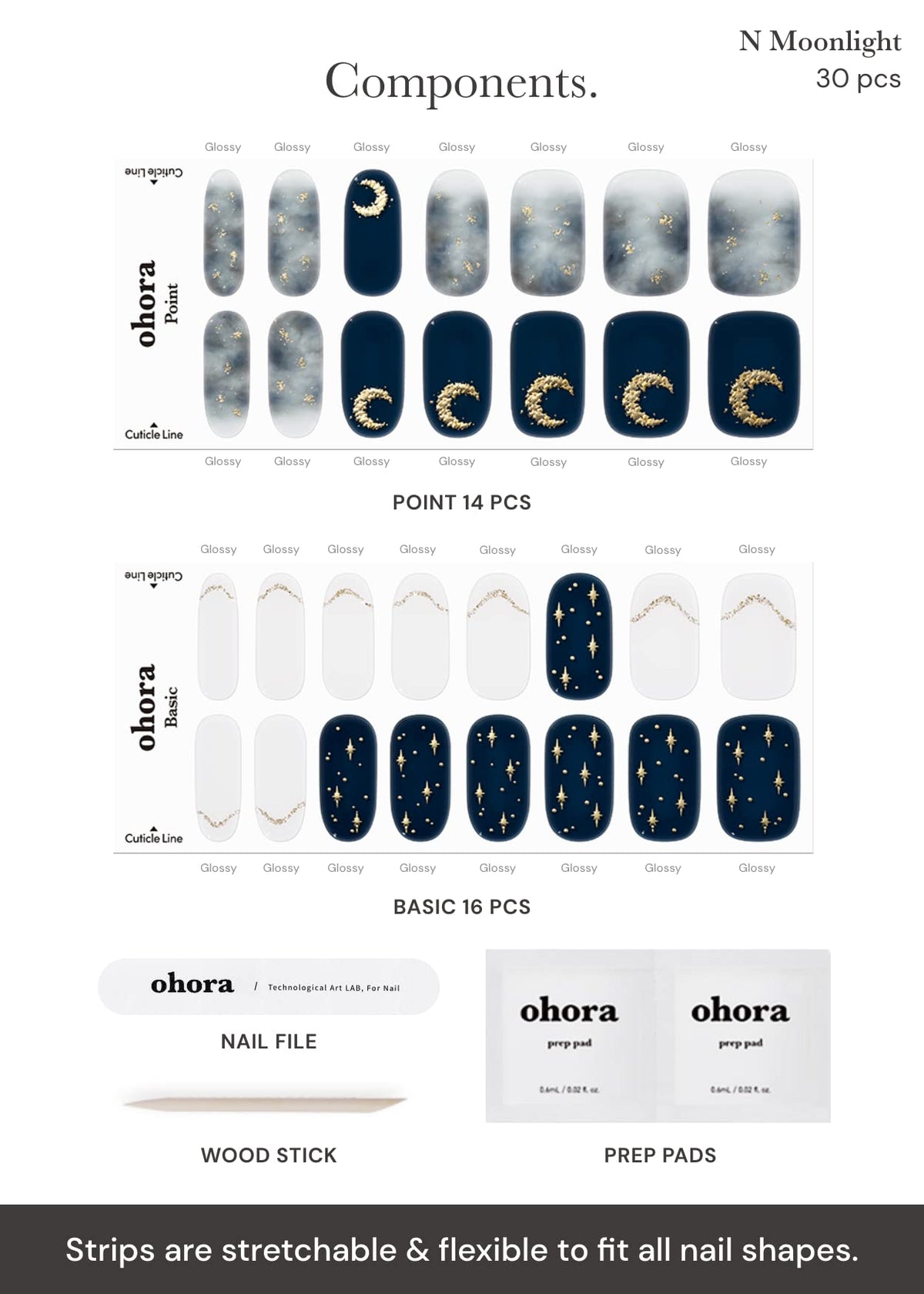ohora nail file and wooden stick detail for precise shaping and cleanup