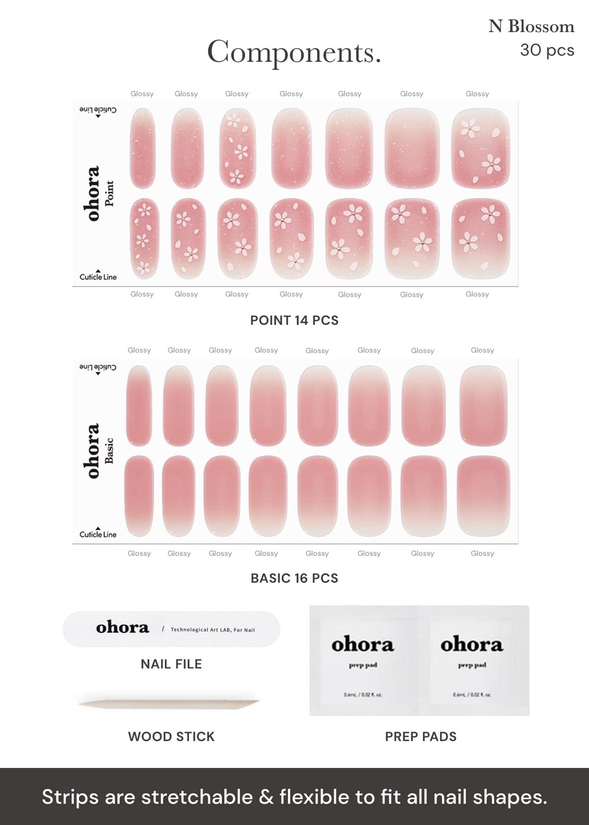 ohora finished manicure top view displaying salon-quality results