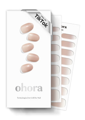 ohora front packaging showing N Mild Latte kit and tools, convenient at-home manicure