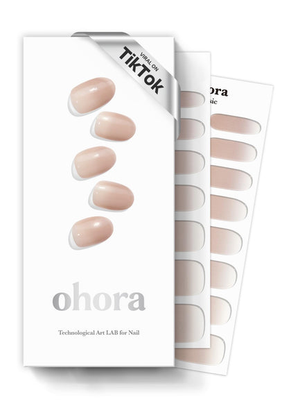ohora front packaging showing N Mild Latte kit and tools, convenient at-home manicure