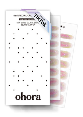 ohora front packaging showing N Rainbow Bomb kit and contents for quick salon nails
