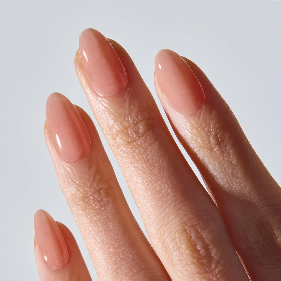 ohora front packaging showing blush beige tips and included tools for easy application