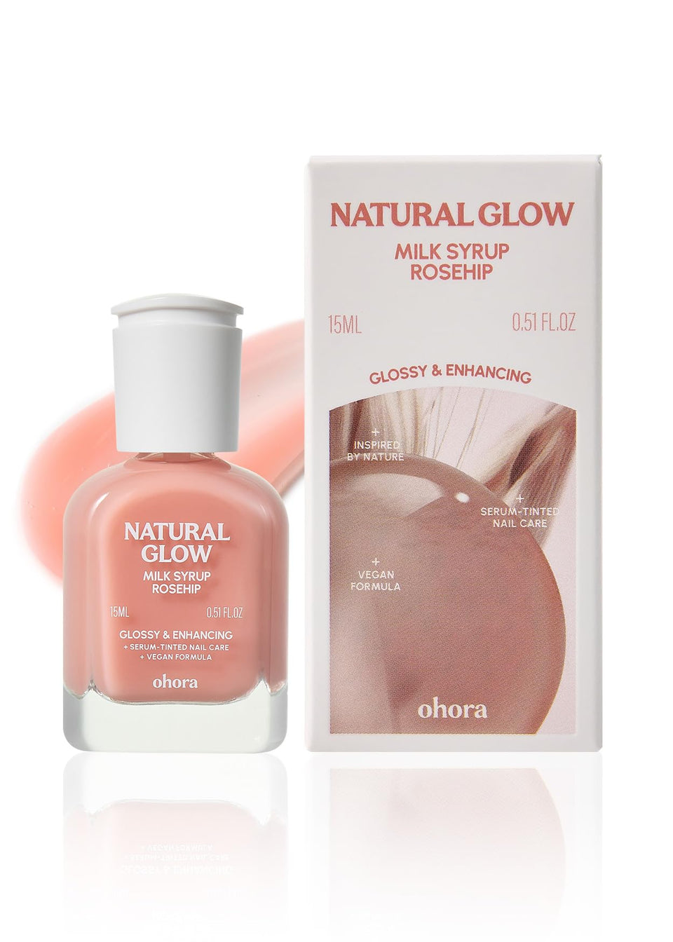 ohora front packaging showing rosehip milk syrup and clear benefit