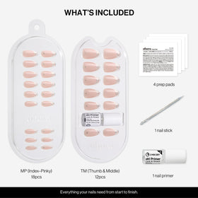 ohora gel tips next to coin showing size scale and accurate fit