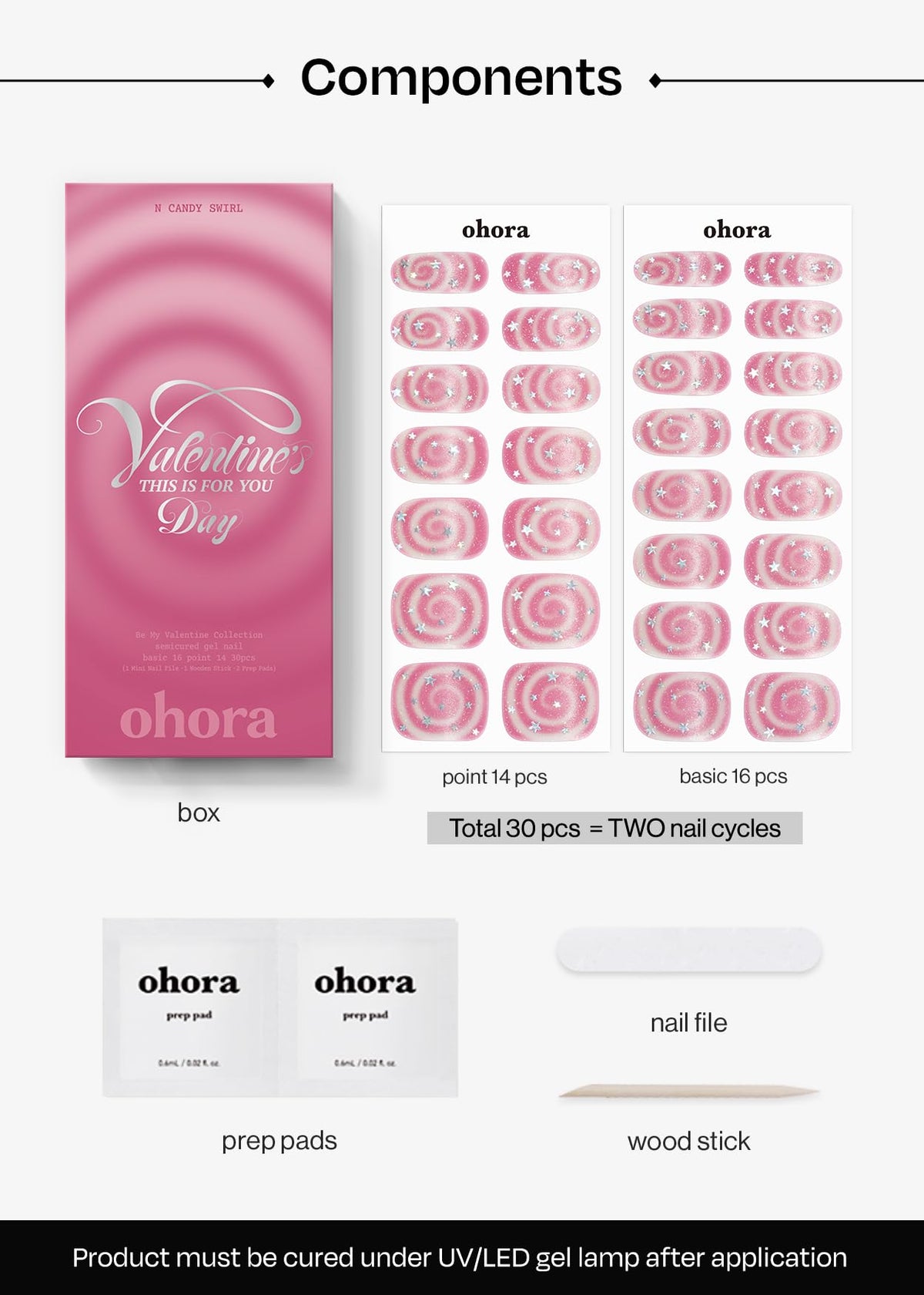 ohora strips curing under LED lamp to achieve durable glossy semi-cured finish