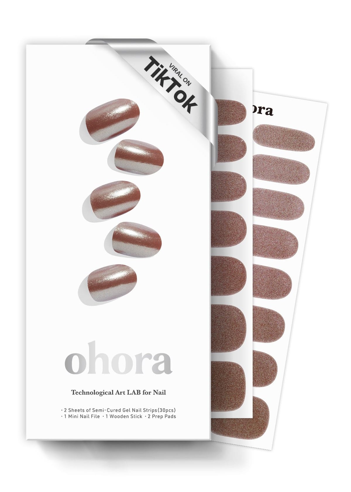 ohora front packaging showing N Chocolate Chrome and kit contents for easy home application