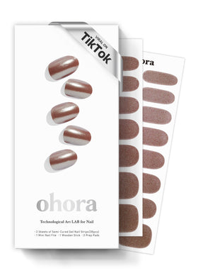ohora front packaging showing N Chocolate Chrome and kit contents for easy home application
