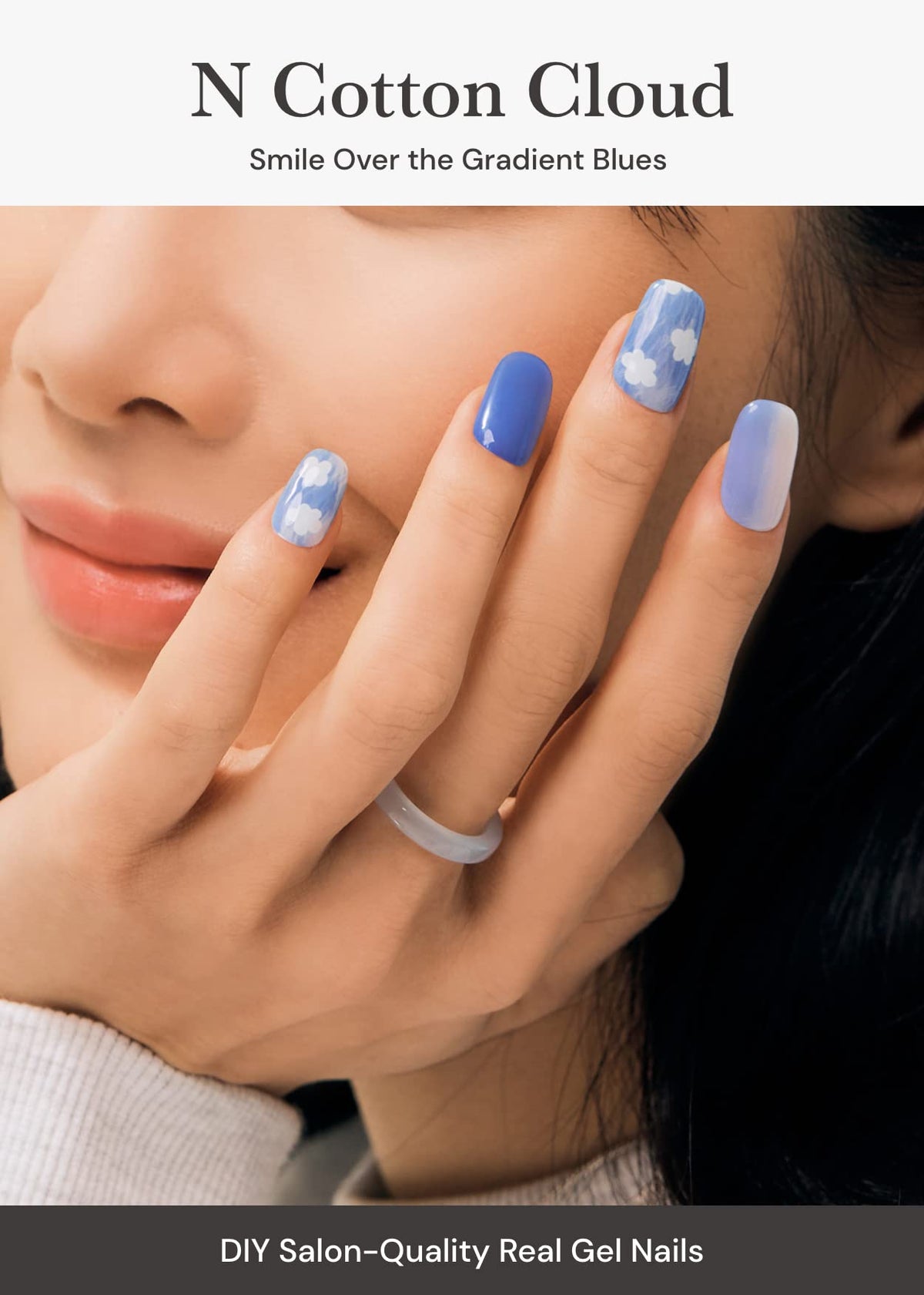 ohora close-up of blue patterned strips highlighting design details and clear application edges for neat results