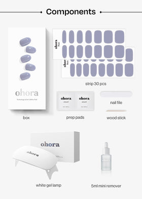 ohora hand applying a gel strip demonstrating fast, beginner-friendly application