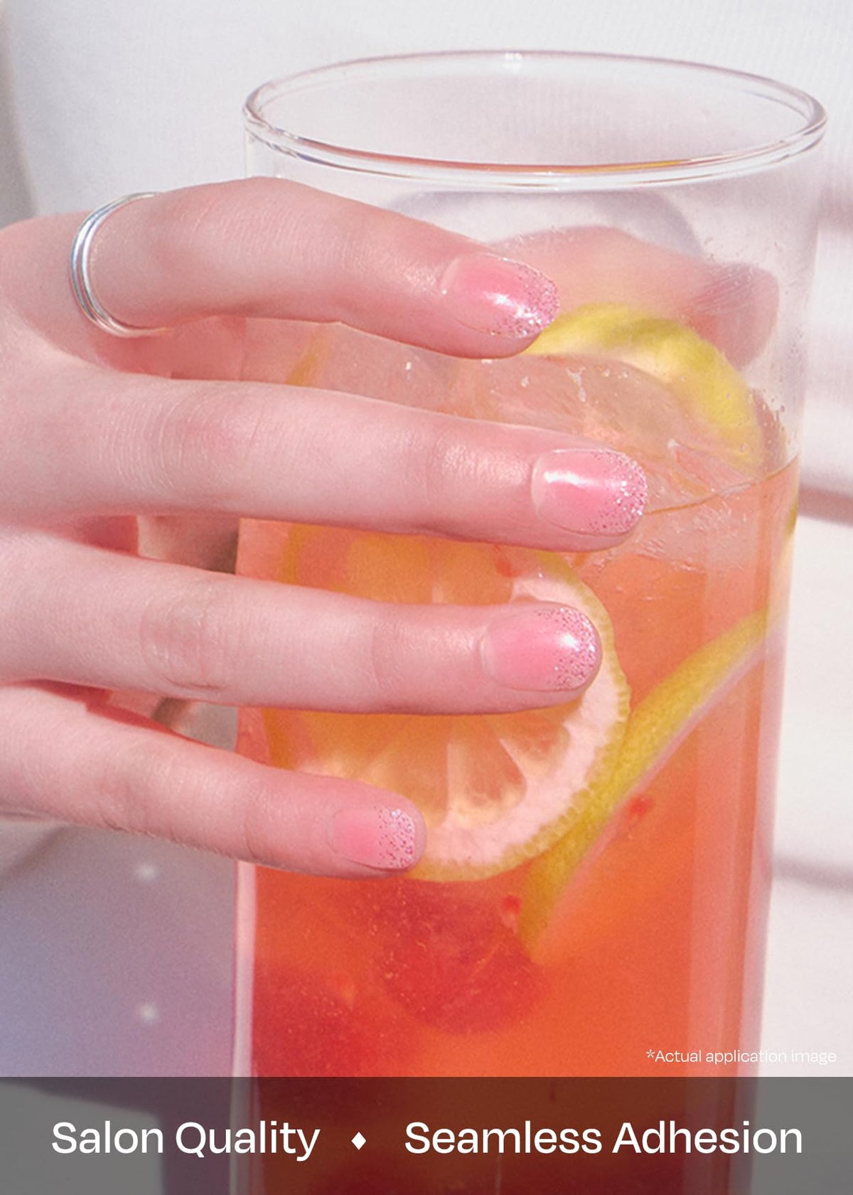ohora strips on a model hand showing fit and size for scale