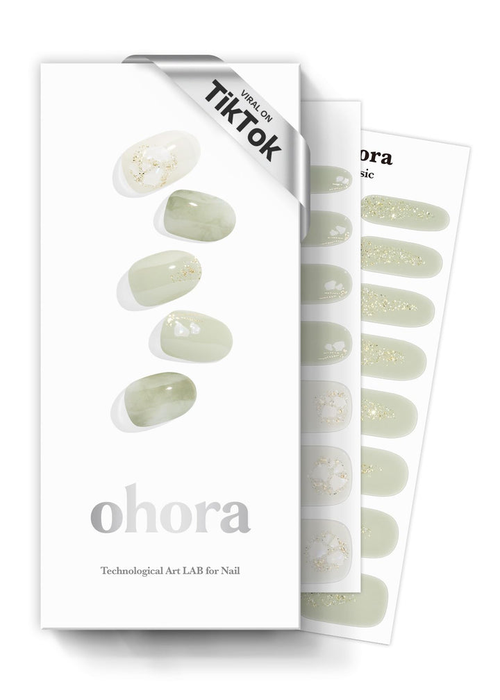 ohora front packaging showing N Green Tea shade and included tools for quick identification