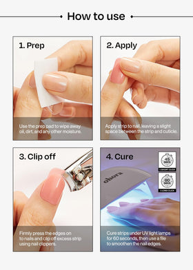 ohora curing strips under LED lamp showing fast finish and high-gloss protection
