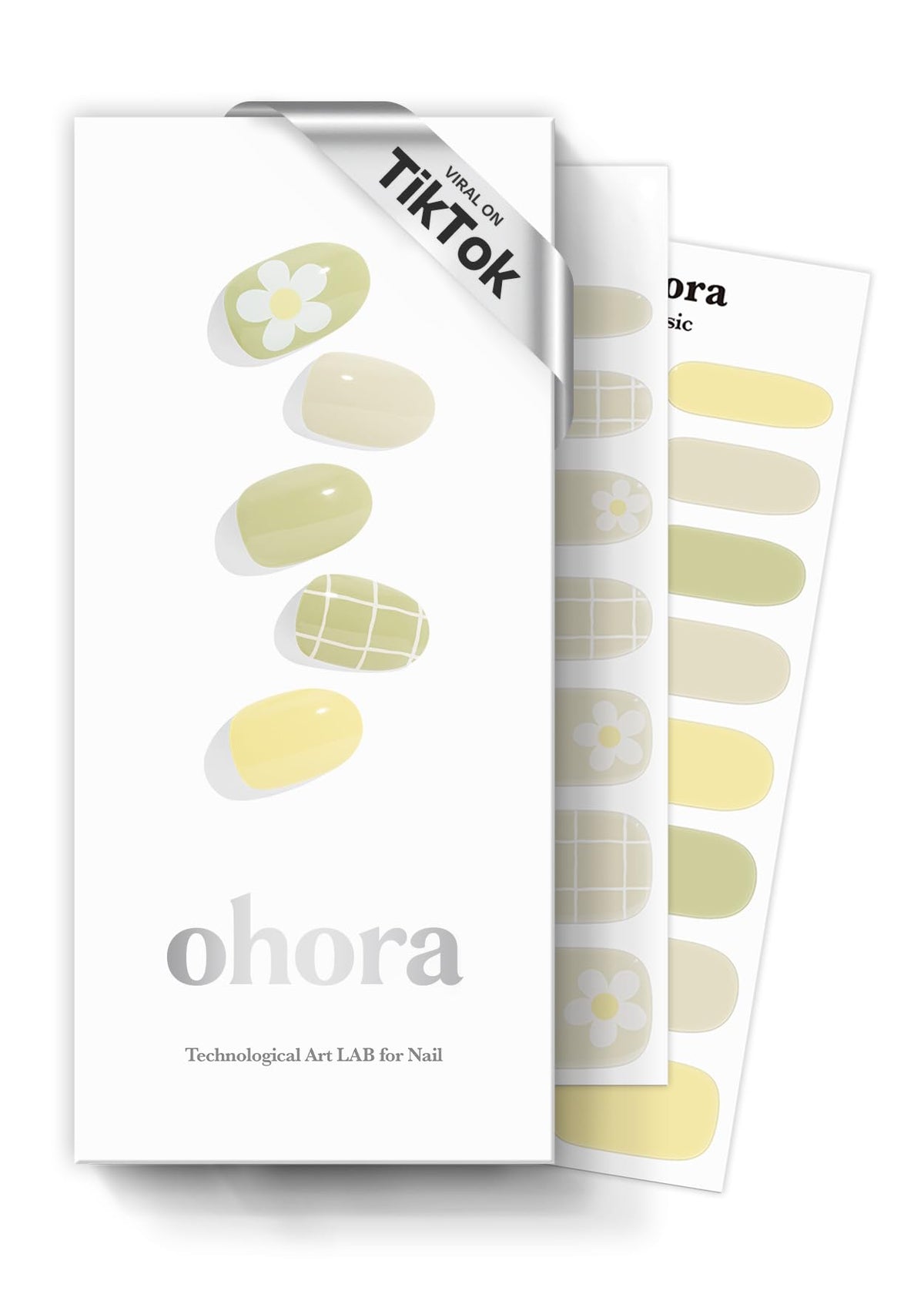 ohora front packaging showing N Olivia green patterned design and benefits