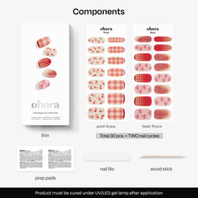 ohora finished manicure on coffee table showing everyday wearability and style