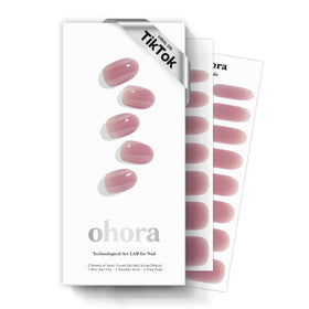 ohora front packaging showing N Plum Veil and included tools for easy at-home gel