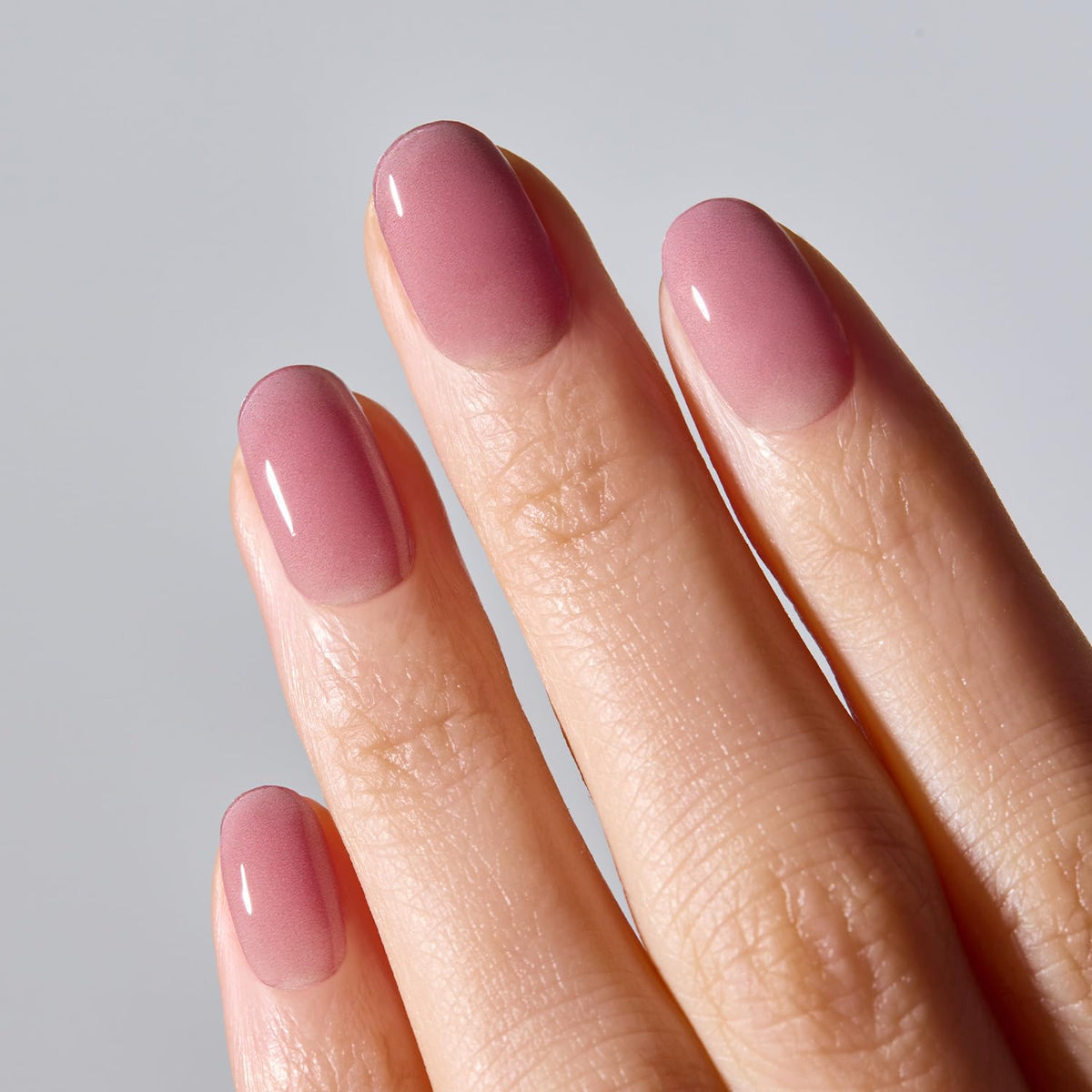 ohora close-up of semi cured strip texture showing smooth glossy gel finish