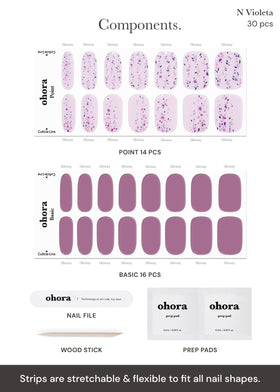 ohora spread of 15 size options displaying fit variety for different nails