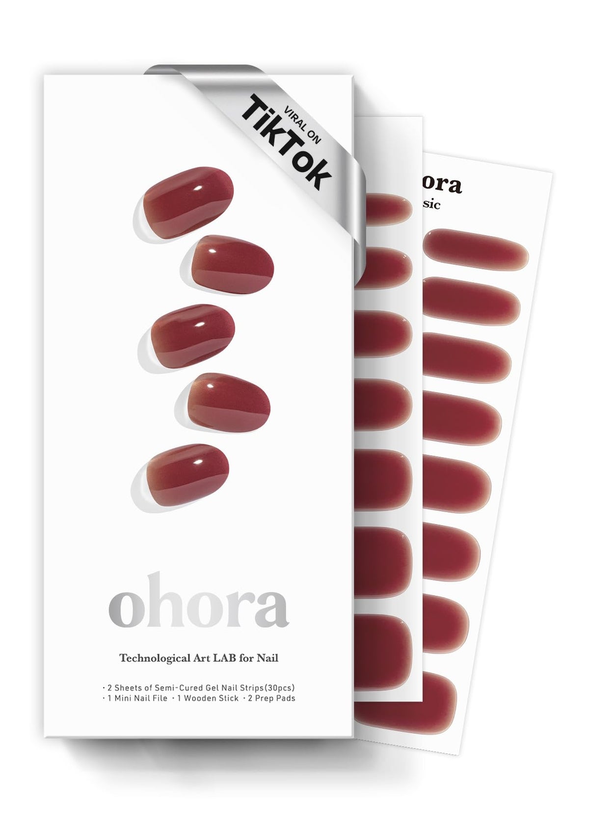 ohora front packaging showing N Wine Veil set and tools, clear product benefit