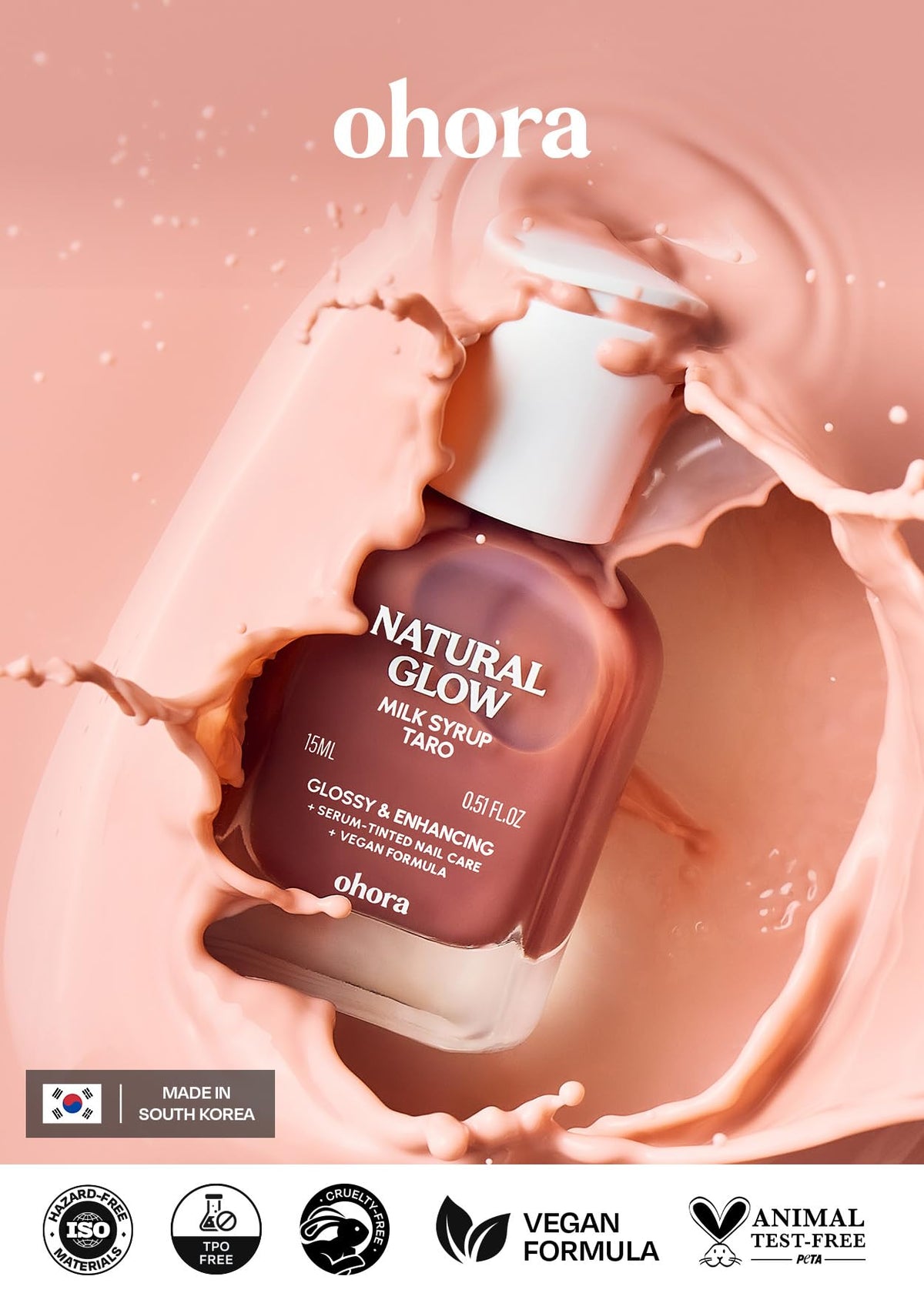 ohora nail before and after showing smoother surface and visible repair benefit