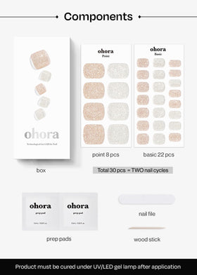 ohora nails wearing P Aura in a lifestyle shot showing salon-quality look