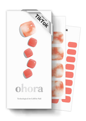 ohora front packaging showing orange marble design and included tools for easy prep