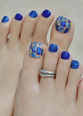 ohora solid and accent pedi strips laid out for mix-and-match possibilities