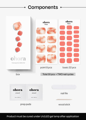 ohora array of 30 strips in 15 sizes laid out for easy size selection